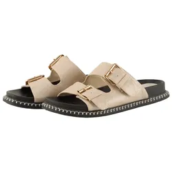 TOM TAILOR Damen Flache Sandalen mit Gold-Akzent, gold, Uni, Gr. 36