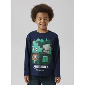 NAME IT Nkmac Minecraft Ls Nreg Top Box Noos Bfu, navy blazer 158/164, cm - 158-164