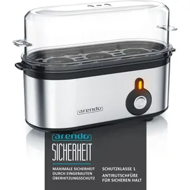 Arendo Frühstücks-Set in silber - Wasserkocher / Toaster / Eierkocher