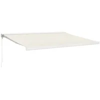 VidaXL Markise Einziehbar Creme 4x3 m Stoff und Aluminium