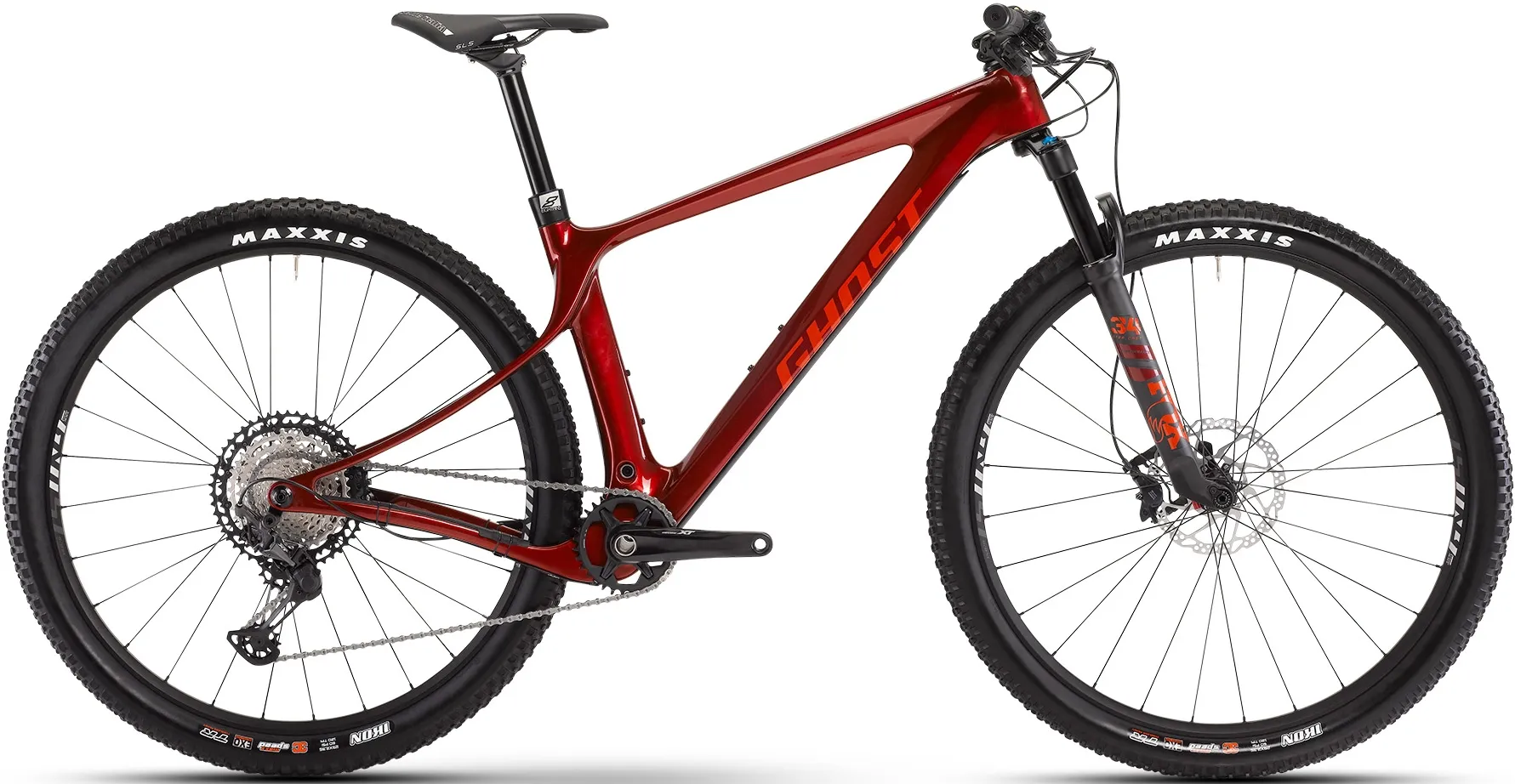 Ghost Mountainbike »Lector SF LC Advanced«, 12 Gang, Shimano, XT Schaltwerk, Kettenschaltung, für Damen und Herren, Kettenschaltung Ghost rot 44 cm