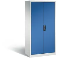 C+P CP Stahlschrank 8922-00 S10550 lichtgrau, enzianblau 4 Fachböden 93,0 x 60,0 x 195,0 cm, aufgebaut, 1 St.