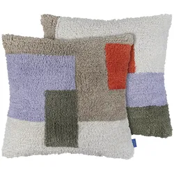 Mette Ditmer - Brick Kissenbezug, gestickt, 50 x 50 cm, dark olive