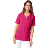 CLINIC DRESS Schlupfkasack Damen Kasack für die Pflege 1/2 Arm Regular Fit Länge ca. 70 cm 50% Baumwolle 95 Grad Wäsche pink M - M