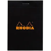 Rhodia 10x Notizblock geheftet A7 80 Blätter Schwarz 112009C