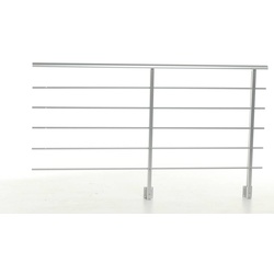 Dolle Geländer-Set PAB 91 - für seitliche Montage Ergänzungsset aus Aluminium für Treppen und Balkon (Innen und Außen)