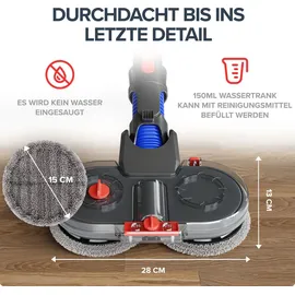 Dripl Wischaufsatz Elektrischer Staubsauger, V7V8V10V11V15 Adapter