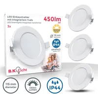 B.K.Licht LED IP44 warmweiß, weiß