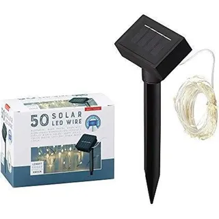 Cepewa LED Lichterkette Kupferdraht Solar 50 LED Lichter (1 x LED Lichterkette)