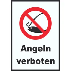 Angeln verboten Schild A6 (105x148mm)