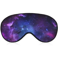 Neuartige Verdunkelungs-Augenmaske, lila, riesiger Sternenhimmel, Schlafmasken, Schlafmaske, Augenbinde, Augenschutz, Augenschutz mit verstellbarem Riemen, für Männer, Frauen, Teenager, Jungen, Mädc