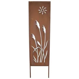 Dekoleidenschaft Gartenstecker Schilf 117 cm Braun