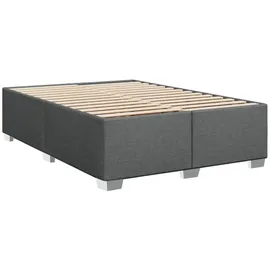 vidaXL Boxspringbett 140 x 200 cm Dunkelgrau