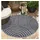 Carpet City DUO RUG Wendeteppich Ø 160 cm Grau