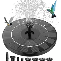 3,5-w-schwimm-solar-gartenbrunnenpumpe Mit 6 Düsen Für Vogeltränke, Aquarium, Gartenbrunnen (1 Stück)