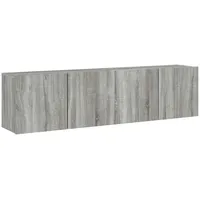 VidaXL TV-Wandschränke 2 Stk. Grau Sonoma 80x30x41 cm