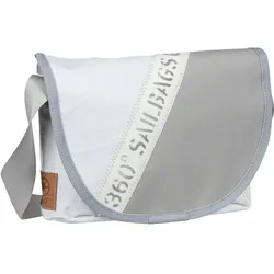 360Grad Umhängetasche Perle Stencil-Weiß/Grau Weiss Damen 