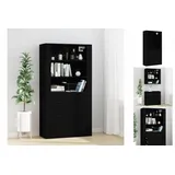 vidaXL Highboard Schwarz Holzwerkstoff