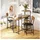 Homcom Bartisch mit Barhocker Set 3-tlg. klappbar 75 x 120 x 75 cm Braun