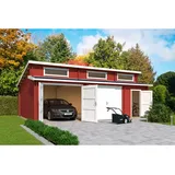 Lasita Maja Blockgarage »Hawaii«, BxT: 820 x 579,6 cm (Außenmaß), Holz - rot