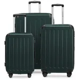 Hauptstadtkoffer Hartschalen-Trolley Alex, 4 Rollen, 3er Koffer-Set, 4 Rollen, TSA 235L grün