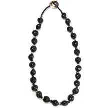 COLLEZIONE ALESSANDRO Lange Kette Holly Schwarz / Holz