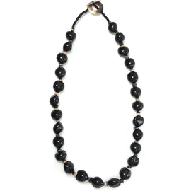 COLLEZIONE ALESSANDRO Lange Kette Holly Schwarz / Holz