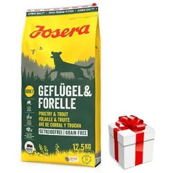 JOSERA Geflügel & Forelle 12,5kg + Überraschung für den Hund