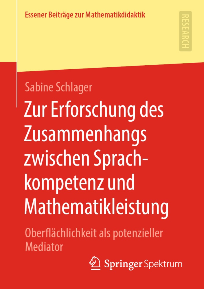 Zur Erforschung Des Zusammenhangs Zwischen Sprachkompetenz Und Mathematikleistung - Sabine Schlager  Kartoniert (TB)