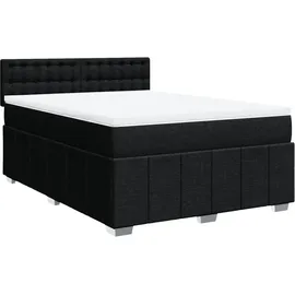 vidaXL Boxspringbett 140 x 200 cm Schwarz