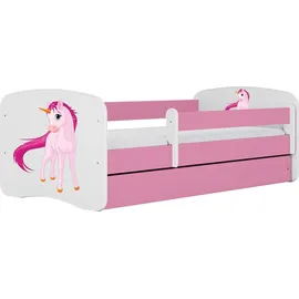 raumhirsch furniture Kinderbett Einhorn 80 x 180 cm Holzwerkstoff rosa