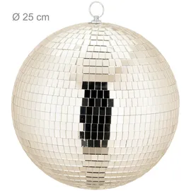 Relaxdays Discokugel, Ø 25 cm, Beige,