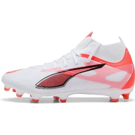 Puma Ultra 5 Match+ FG/AG Fußballschuhe Damen - PUMA white/PUMA Black-Glowing RED, 40