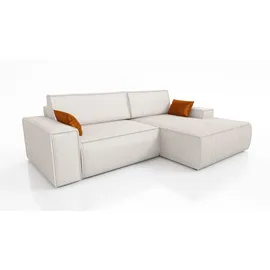 mebloland Ecksofa TOR mit Schlaffunktion. Farbe: Silver. - Hellgrau