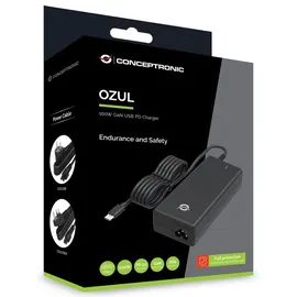 Conceptronic OZUL03BE OZUL 100W USB PD Charger Netzteil