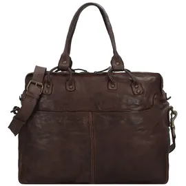 Harold's Submarine Aktentasche Leder 40 cm Laptopfach braun