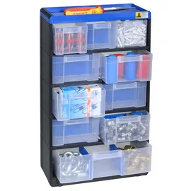 Allit 464640 Kleinteilmagazin VarioPlus Pro 53/21 (B x H x T) 300 x 525 x 135 mm Schwarz, Blau 1 St.