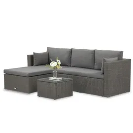 beautysofa SEVILLA Loungeset dunkelgrau