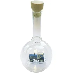 Edelglasflasche Fortschritt ZT 300-D Traktor Blau Bj. 1967