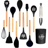 Intirilife Küchenutensilien Set 12-teilig Silikon Schwarz