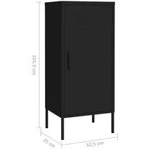 vidaXL Lagerschrank 42,5 x 35 x 101,5 cm Schwarz