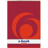 Herlitz Collegeblock x.book A5 kariert Rot