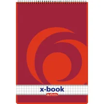 Herlitz Collegeblock x.book A5 kariert Rot