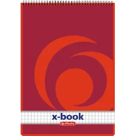 Herlitz Collegeblock x.book A5 kariert Rot