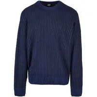 URBAN CLASSICS Oversized Two Tone Pullover - Dark Blue