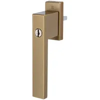 MS Beschläge Fenstergriff abschließbar mit Schlüssel Gold