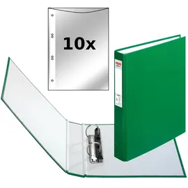 Herlitz Ringbuch DIN A5 2-Ringe Grün 10 St.