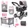 Bayer Puppenwagenset Tasche Puppenbett Schlafsack Pink/Grey 18333ac