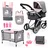 Bayer Puppenwagenset Tasche Puppenbett Schlafsack Pink/Grey 18333ac