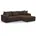 Ecksofa PRIMO Polyester Braun